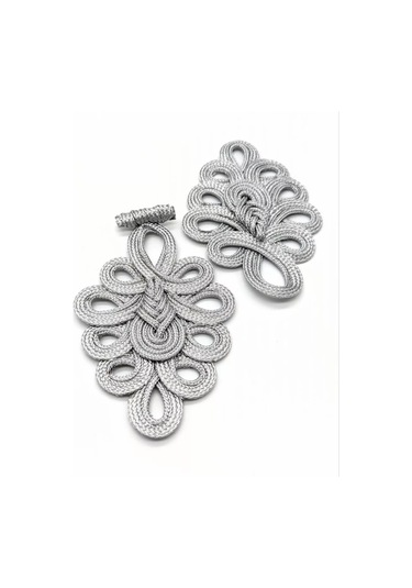 Pugovicy Premium 20cm Büyük Gümüş Kapamalı Jakarlı Kolay Kapanma Sosyal Medya Yaylarken Kullanılmış 1 Çift 250925087