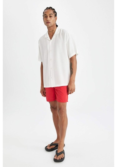 DeFacto File Astarlı Kısa Boy Deniz Şortu N0132AZ24HSRD70