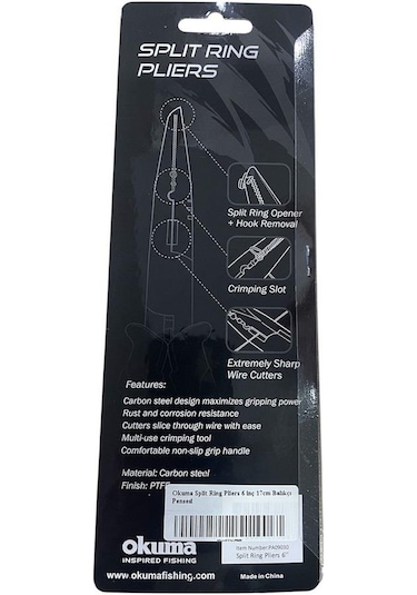 Okuma Split Ring Pliers 6 İnç 17cm Balıkçı Pensesi