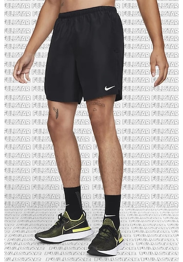 Nike Challenger Dri Fit 7'' Brief Lined Running Shorts Slip Astarlı Koşu Şortu Siyah