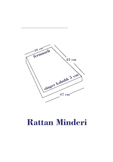 Mirzade 6 Adet Hera Siesta Minderi Su Geçirmez Kumaş 5 Cm Gri Sünger-taba - 40 40