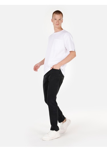 Colins 067 Jack Normal Kesim Orta Bel Düz Paça Siyah Erkek Pantolon Cl1070597 Denim Siyah