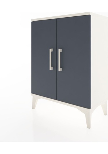 Arges Komodin 2 Raflı 2 Kapaklı 60x30x80 Aytaşı-antrasit Aytaşı