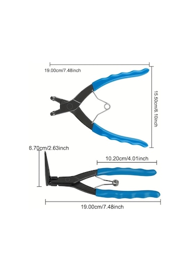 Hightower 1 Adet Yaylı Saplı Dayanıklı 90 Derece Segman Pensesi - İç Çember Sökme Takma Aracı