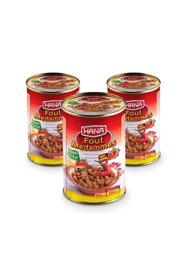 Hana Bakla Konservesi Acili 400grx3 Adet