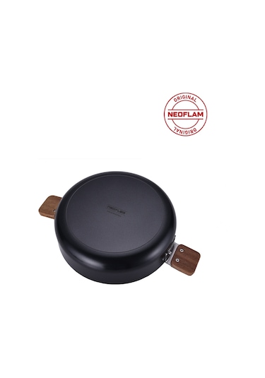 Neoflam Bien Black 7 Parça Indüksiyonlu Tencere Tava Seti, Akasya Ağacı Sap Ve Kulplu