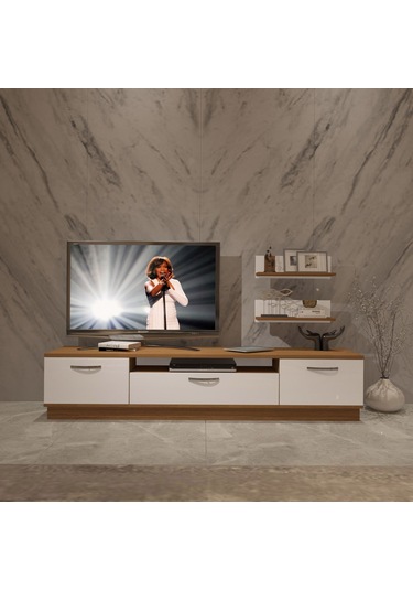 Decoraktiv Trendstyle 4 Mdf Tv Ünitesi Tv Sehpası Ceviz - Beyaz