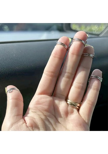 Youtek 10 Adet Yeniden Kullanılabilir Ayarlanabilir Metal Tırnak Yüzükleri - Pratik Dıy Tırnak Aksesuarı