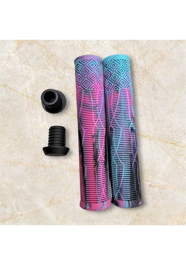 17 Cm Mtb Bmx Freeride Elcik Silikon Bisiklet Elcik Kaymaz Yapı Dirt Jump Bisiklet Elciği Pembe Turkuaz Mor - Pembe