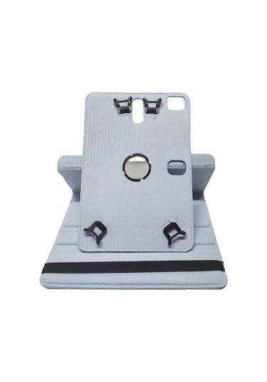 Tcl Tab 10l 10.1" Uyumlu Kılıf 360 Dönerli Unıversal Standlı Kılıf + Nano Ekran Koruyucu + Kalem Mavi