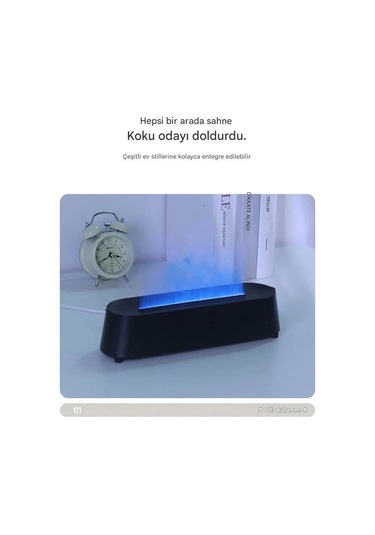 Arbix A3 Alev Aroma Ultrasonik Aromaterapi Hava Nemlendirici Siyah