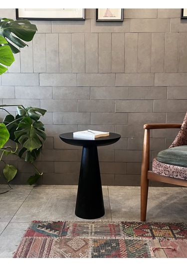 Tekli Zigon Mantar Sehpa Mushroom Masif Ahşap Modern Yan Sehpa Naturel Kayın
