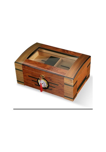İtalyan Sediri 2 Katlı Camlı Özel Humidor Puro Kutusu ht82