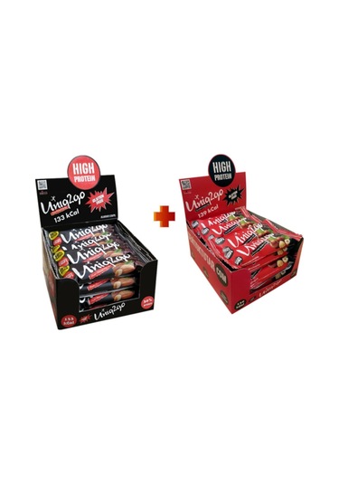 Chocodark Fındıklı Bitter 16+ Power Bademli 16 Toplam 32 Adet 38 G.protein Bar