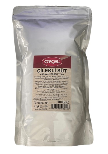 Orçel Çilekli Süt Aromalı İçecek Tozu Oralet 1 KG