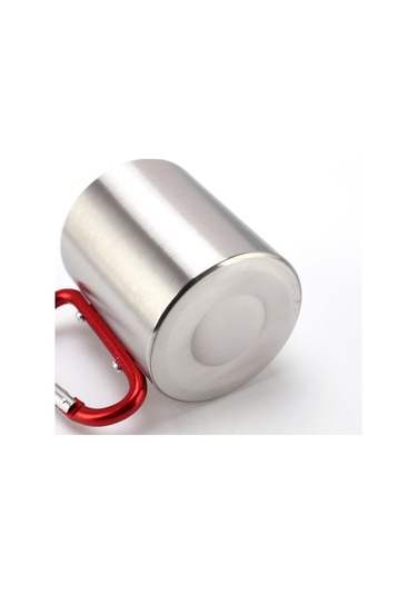 Dancemonkey 220ml Gümüş Gri Paslanmaz Çelik Kamp Kupası - Dayanıklı Ve Hafif Gri