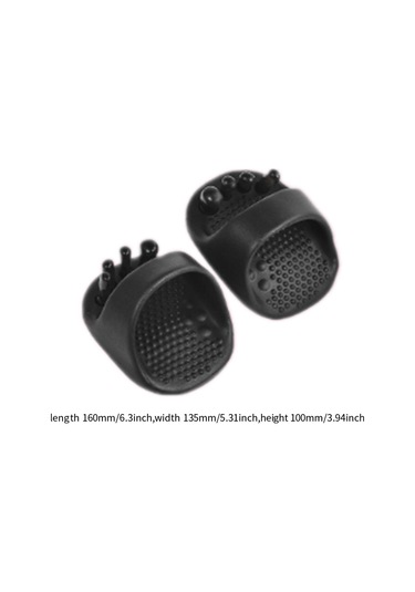 Suntek 2 Adet Akupresür Ayak Masaj Terliği Ayırıcı Ev Ofis Siyah Siyah