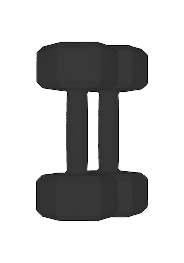 5 Kg X 2 Adet Siyah Plastik Dambıl Ağırlık Seti - Evde Egzersiz İçin İdeal