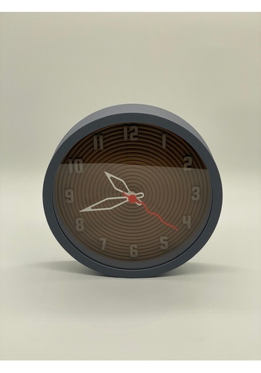 Kahverengi Spiral, Siyah Kasa, Modern Duvar Saati Siyah