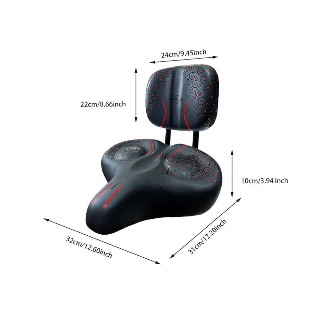 Sırt Destekli Bisiklet Sele Koltuğu Sırt Desteği İle Bisiklet Elektrikli Bisiklet Selesi Kırmızı Siyah