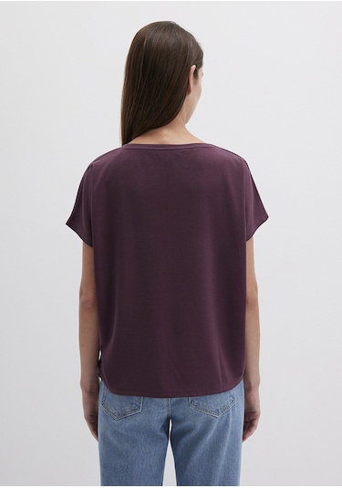 Mavi - Lux Touch Tencel Tm Modal Bordo Basic Tişört 167245-70421 Bordo