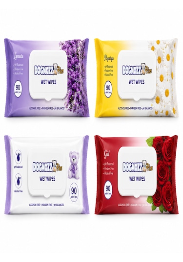 Dogmozz Plus Kedi&köpek Islak Temizleme Mendili 90'lı Paket 4 Adet