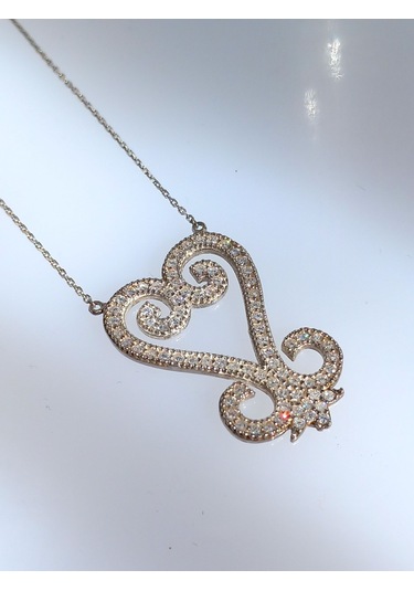 925 Ayar Gümüş Sankofa Tasarım Gold Işıltılı Kadın Kolye Doğum Günü Hediye Gümüş