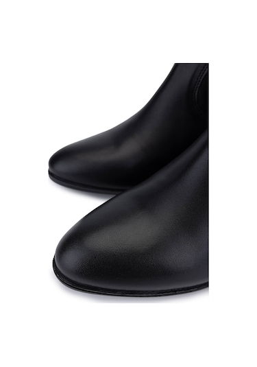 Tamer Tanca Kadın Hakiki Deri Siyah Deri Topuklu Bot 322 2152713 Bn Bot Sk25-26 Sıyah Dr Siyah