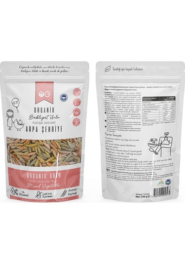 OG natural Organik Bakliyat 4'lü Unlu Makarna Seti +7 Ay