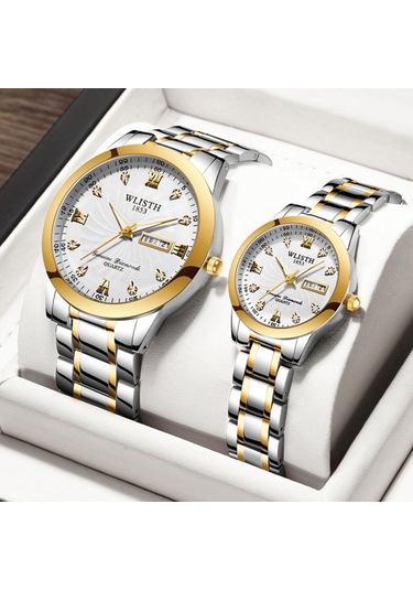 Leezsing Wlısth Q351 Kuvars Saat Erkekler Ve Kadınlar İçin Klasik İş Resmi Saat Su Geçirmez Paslanmaz Çelik Kayış