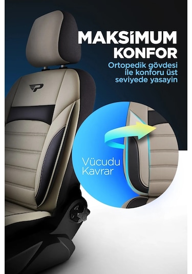 Panda Special Serisi Jakar Kumaş Oto Koltuk Kılıfı - Tam Set