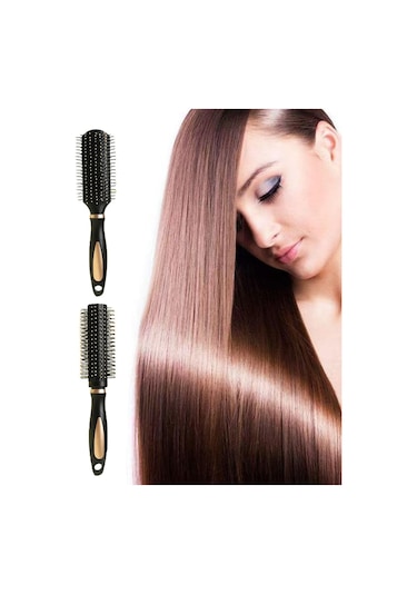 Saç Açıcı Fırça Ve Yuvarlak Fırça, 2 Paket Salon Results Saç Fırçası Seti, Tüm Saç Tipleri İçin Saç Şekillendirici, Kadınlar Ve Erkekler İçin, Islak Ve Kuru Saçlar İçin Saç Açıcı Fırça