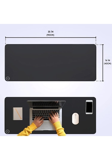 Black Deer Siyah 90x40 Large Boy Professional Gaming Ofis Mouse Pad Kaydırmaz Mouse Pad