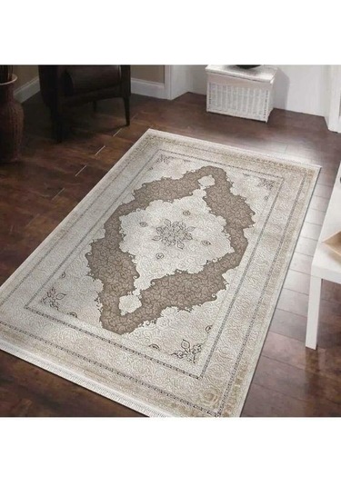 Merinos Halı Rodin 19771 080 Serisi Akrilik Salon Oturma Odası Halısı Kahve