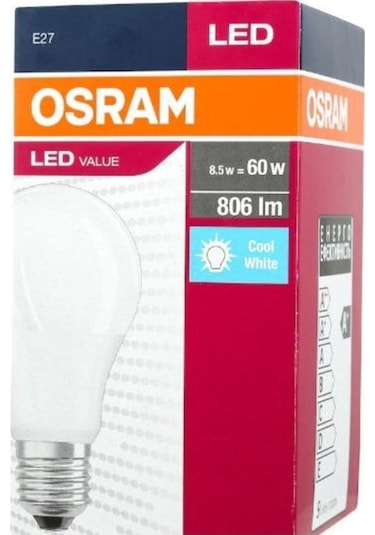 Osram 8,5w Led Ampul 6500k Beyaz Işık 806lm E27