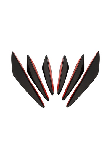 Dianziye Araba Ön Tampon Koruyucu 6 Adet Gümüşlü Akıllı Akışkanlık Direnci Ayakları - Siyah