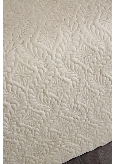 Ultrasonik Kapitoneli Elite Çift Kişilik Yatak Örtüsü Bej Bej