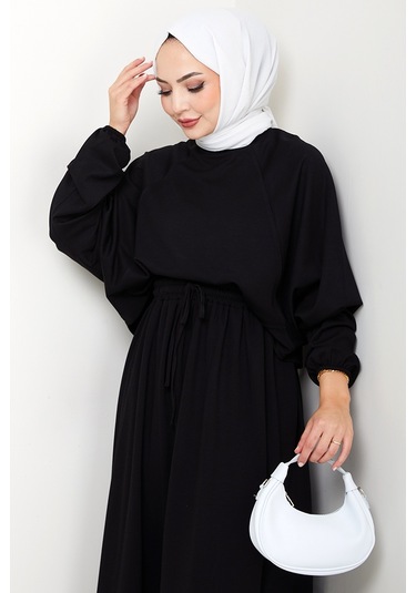 Evsan Tunik Etek Oysho İkili Takım 1650 - Siyah Siyah