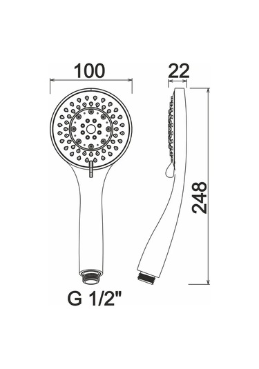Argo Duş Başlığı Masajlı 168964827 Gri