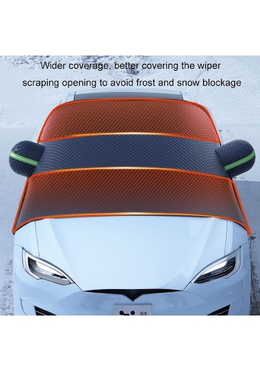 Araç Ön Camı Kar Ve Antifriz Kalınlaştırılmış Araç Örtüsü, Boyut: Siyah Kırmızı Suv