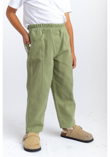 Oliven The Kid Oliventhekid Unisex Gabardin Pantolon Yeşil Yeşil