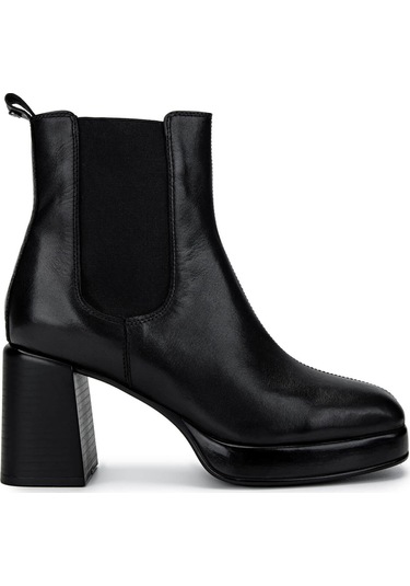 Tamer Tanca Kadın Hakiki Deri Siyah Deri Topuklu Bot 1078 2506-07 Bn Bot Sk24-25 Sıyah Dr Siyah