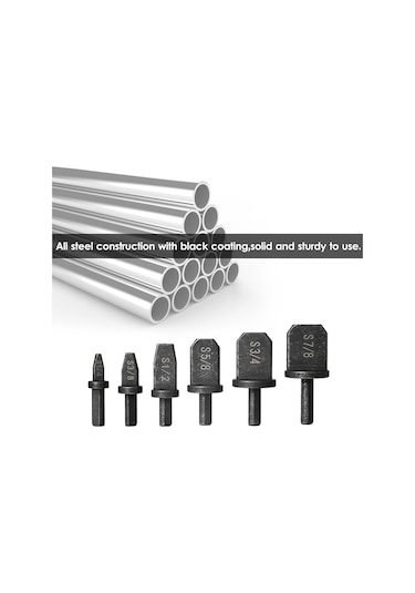 Jeemson 6'lı Elektrik Matkap Uyumlu Bakır Boru Genişletici Seti - Klima Ve Soğutma Sistemleri İçin Genişletme Aracı