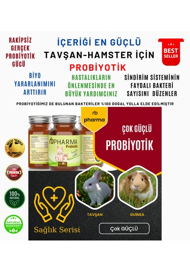 Rb Pharma Kemirgenler İçin Probiyotik Güçlü İçerik Doğal 80 G