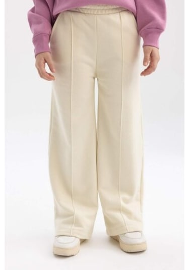 DeFacto Kız Çocuk Wide Leg Pantolon B7784A8NSER102 Ekru
