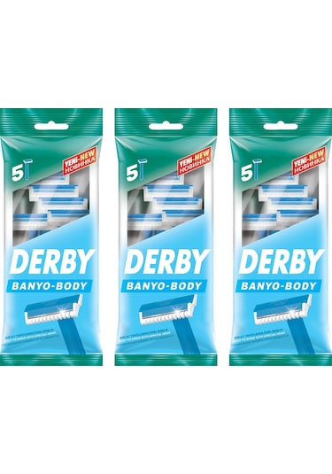 Derby Banyo 5 Li Poşet Tıraş Bıçağı X 3 Adet