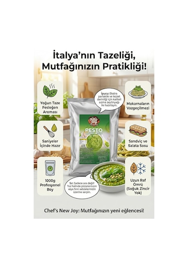 Chefs New Joy Pesto Makarna Sosu Toz 1 KG