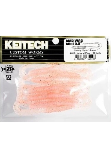 Keitech Mad Wag Mini 8 9cm Renk 011 Natural Pink
