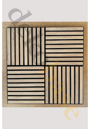 Meşe 40x40cm Yeni Nesil Akustik Ahşap Duvar Paneli