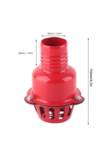 Reedark Alüminyum Alyuminyum Pompa Altı Kontra Valfi 2 İnç - Benzin Dizel Motoru İçin Dayanıklı Filtreli Kontra Valf